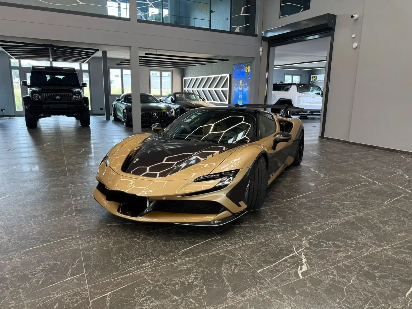 Ferrari Sonstige SF90 TAILOR MADE ISPIRAZIONI CARBON SPOILER 1of1 Gold - 2