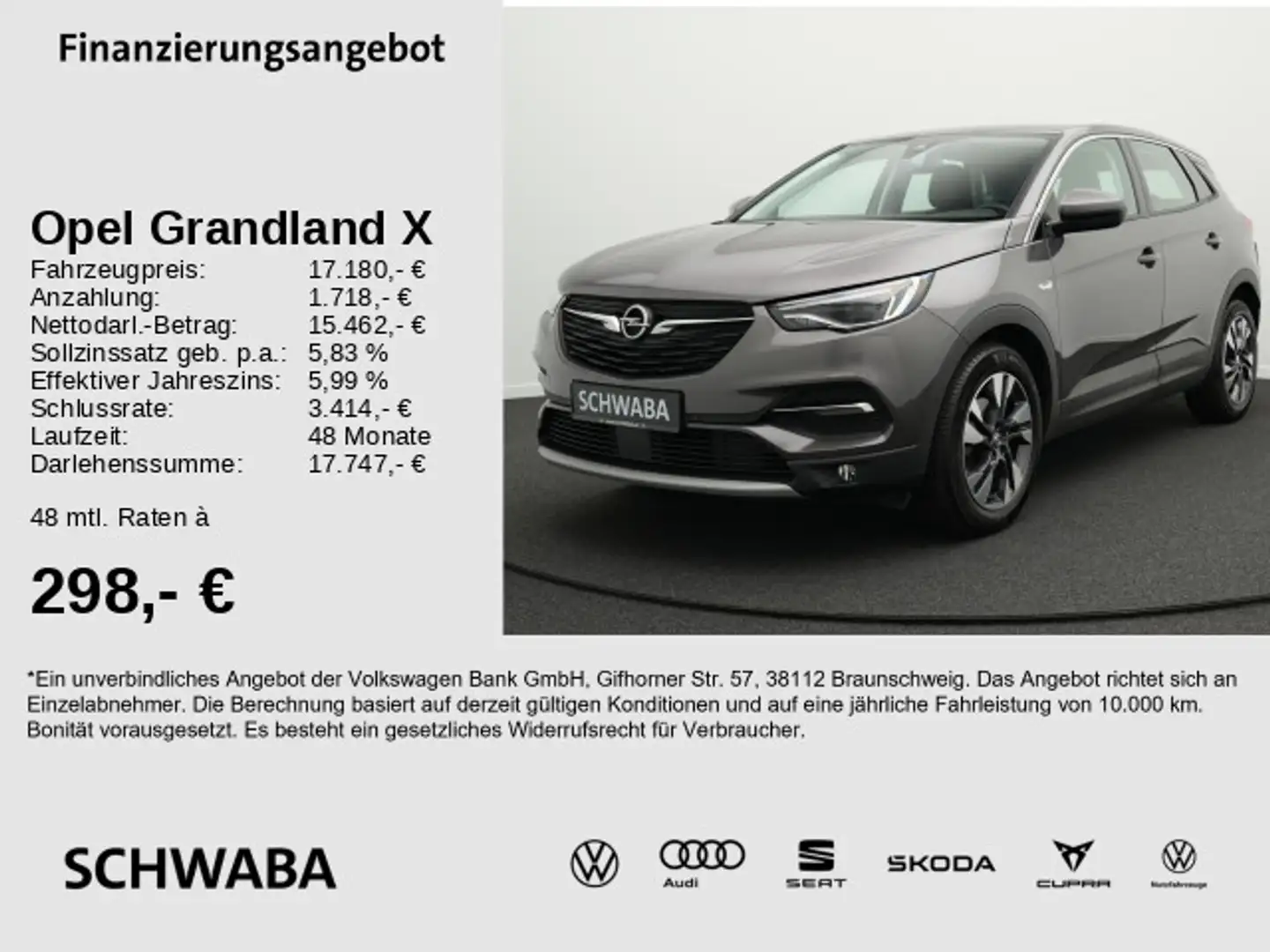 Opel Grandland X 1.2 Turbo INNOVATION *LED*NAVI*18''* Grey - 1