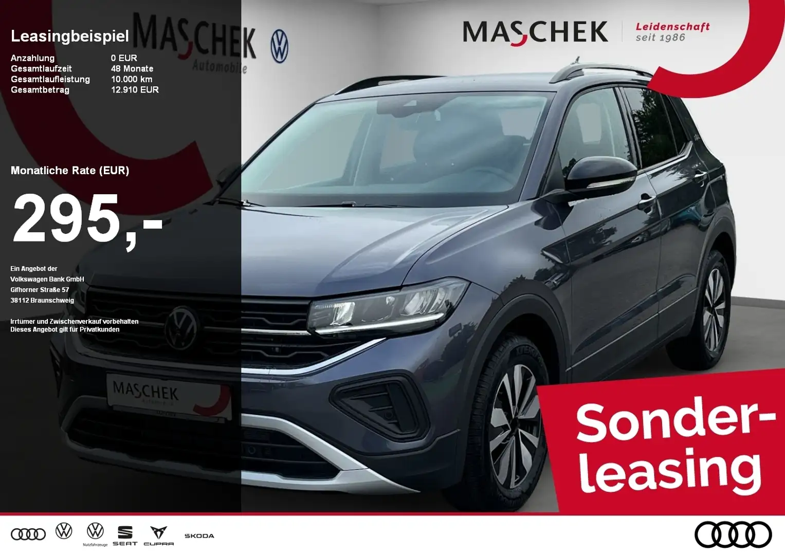 Volkswagen T-Cross Life 1.0 l TSI 116 PS 7-Gang- DSG Anhänger Kamera Grau - 1