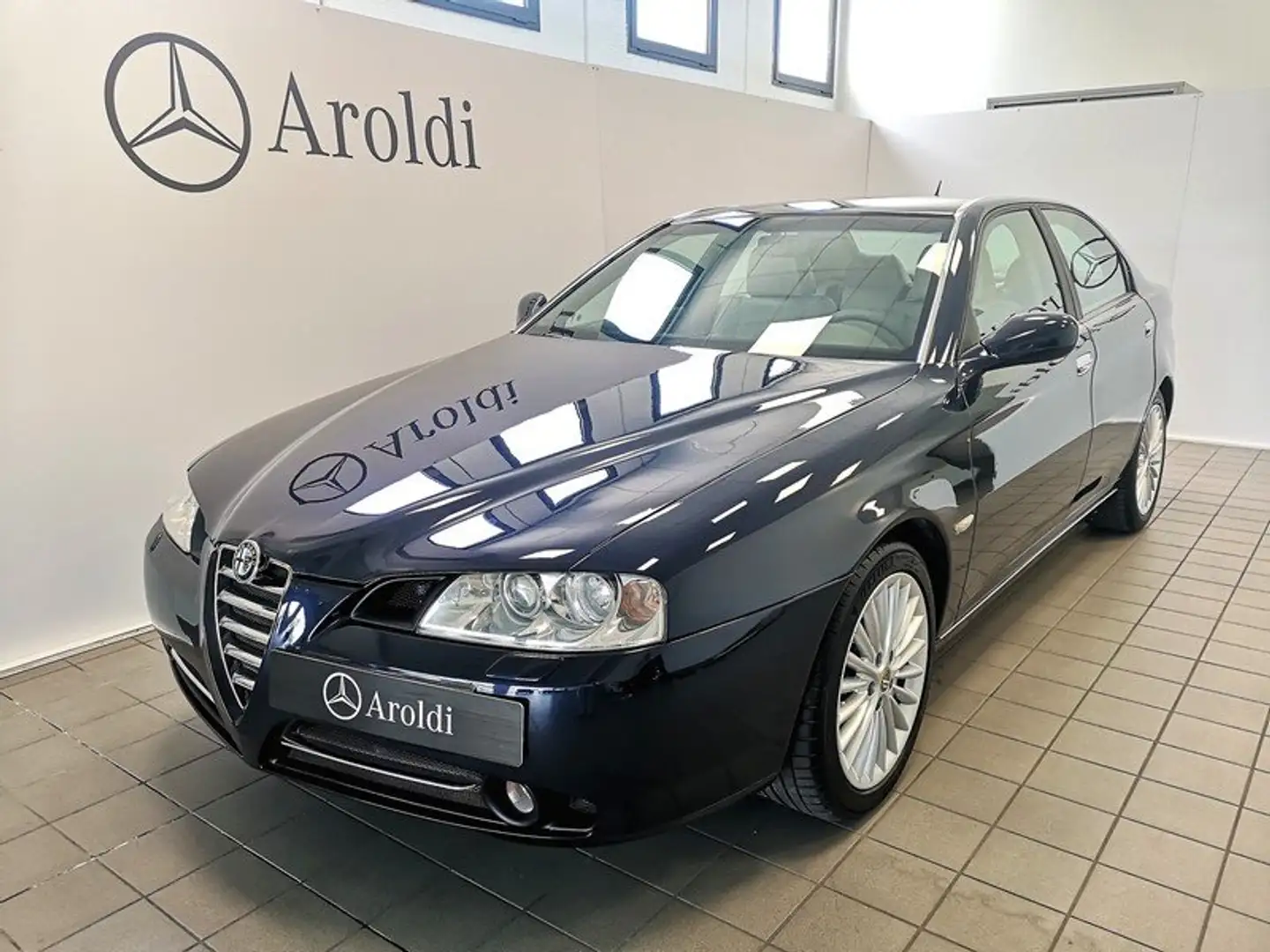 Alfa Romeo 166 3.2 V6 24V PELLE GRIGIA+ASI+BOOK SERVICE+FATTURE Blau - 1
