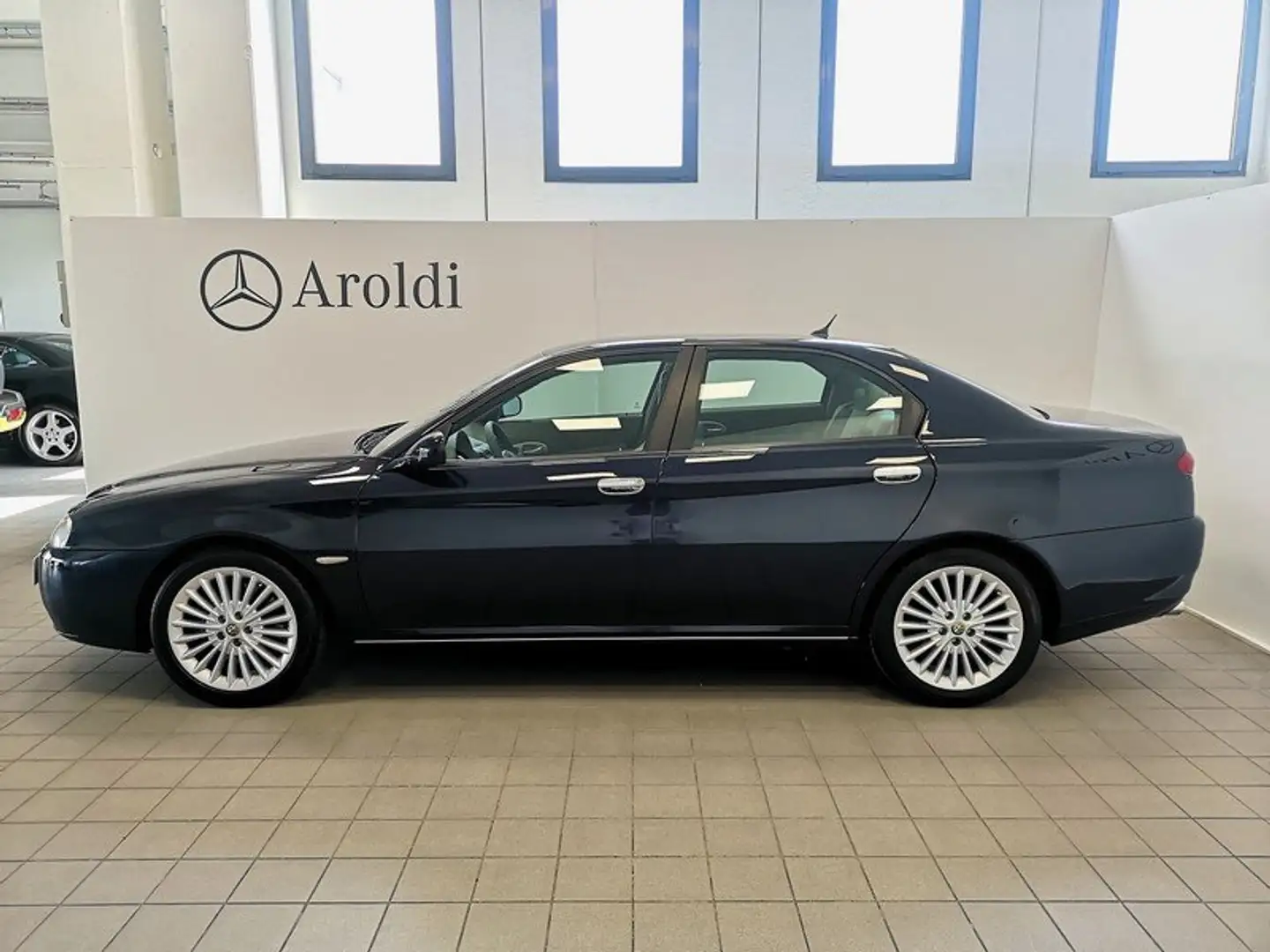 Alfa Romeo 166 3.2 V6 24V PELLE GRIGIA+ASI+BOOK SERVICE+FATTURE Blau - 2