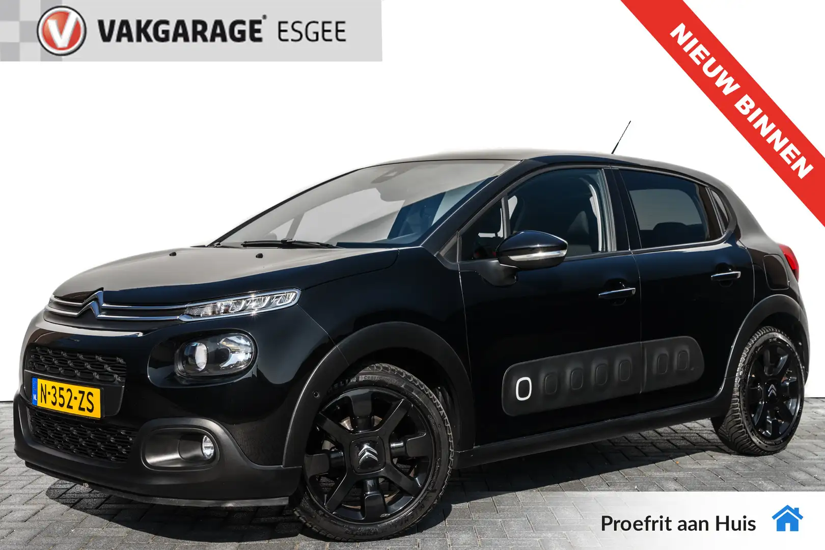 Citroen C3 1.2 PureTech S&S Shine AUTOMAAT RIJKLAAR INCL GARA Noir - 1