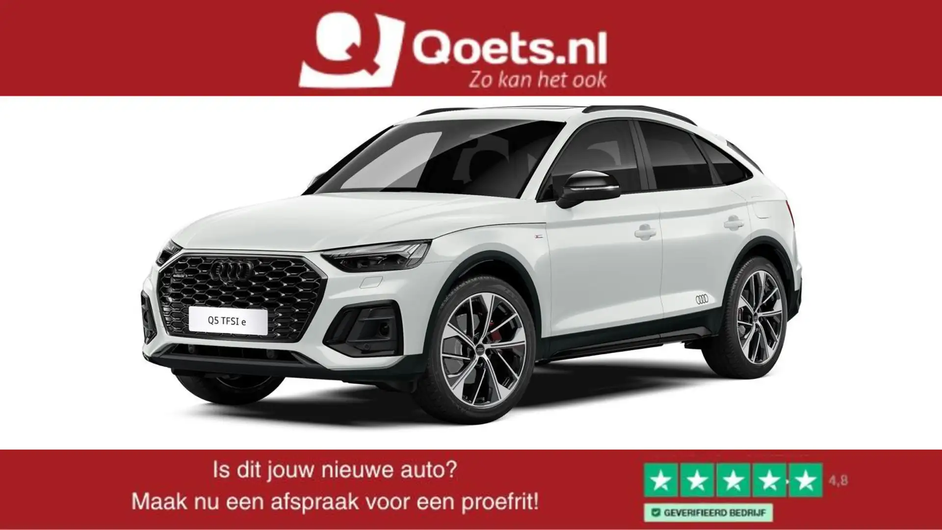 Audi Q5 Sportback 55 TFSI e S edition Trekhaak - Panoramad Wit - 1