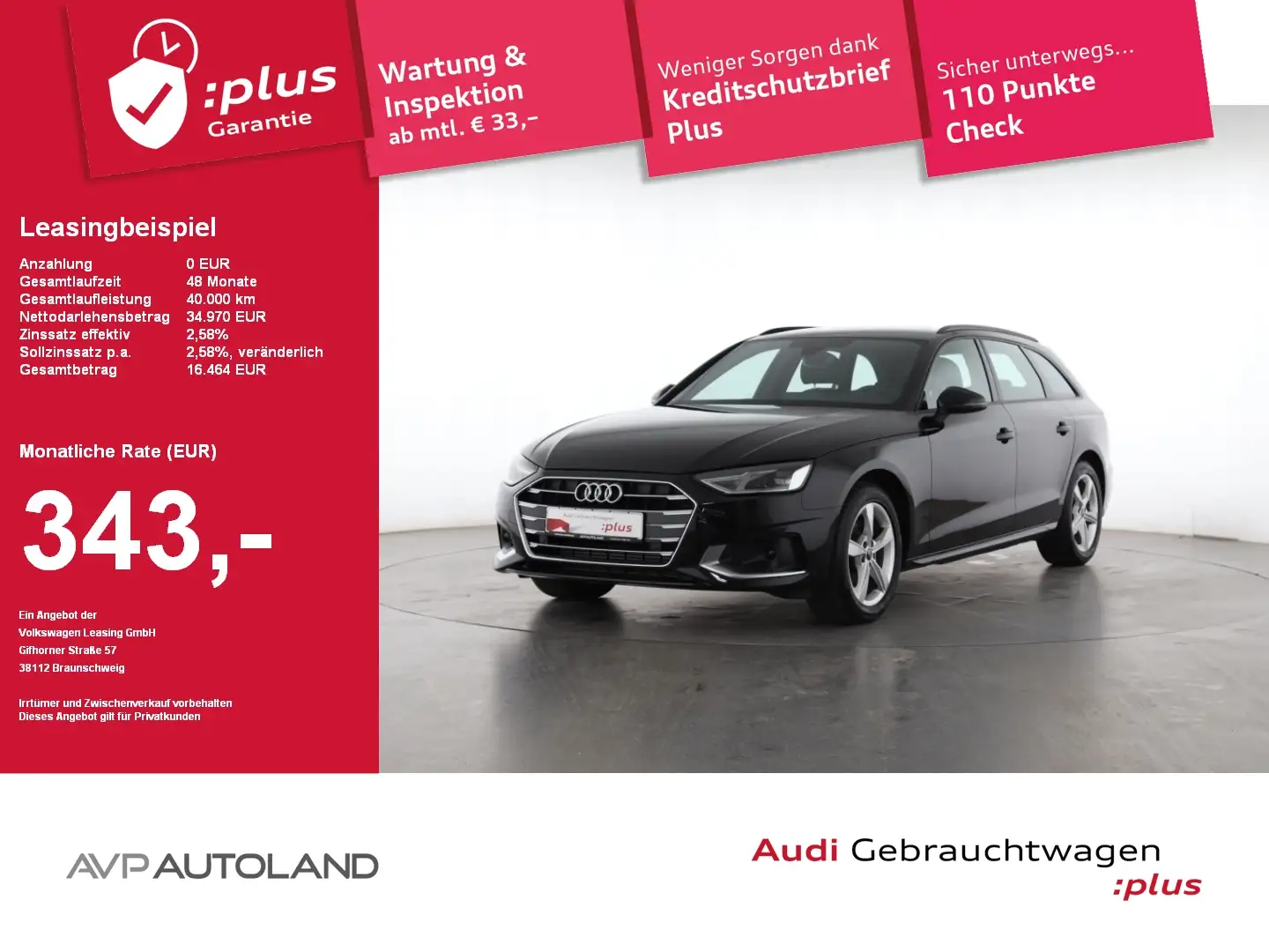 Audi A4 Avant 35 TFSI S tronic advanced MMI NAVI+ Schwarz - 1