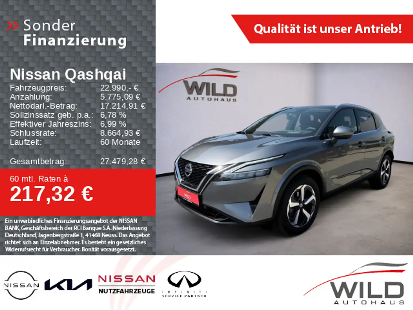 Nissan Qashqai 1.3 DIG-T Premier Limited Edition, 360°C Grau - 1