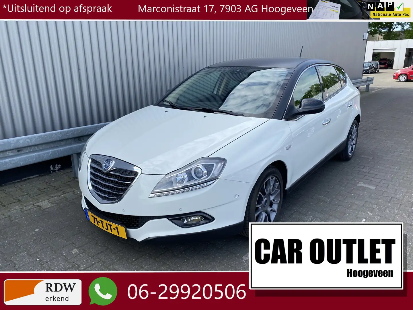 Lancia Delta 1.4 M.air Silver 2e Eignr, Leer/Alc, Clima, Navi, Wit - 1