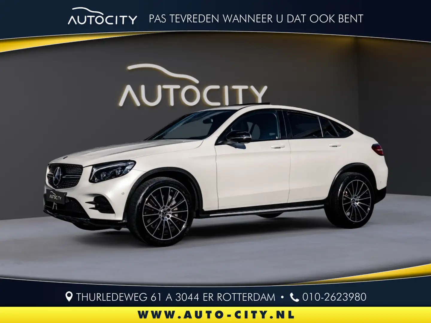 Mercedes-Benz GLC 250 Coupé 4MATIC AMG Line Premium Burmester l Schuifda Blanc - 1