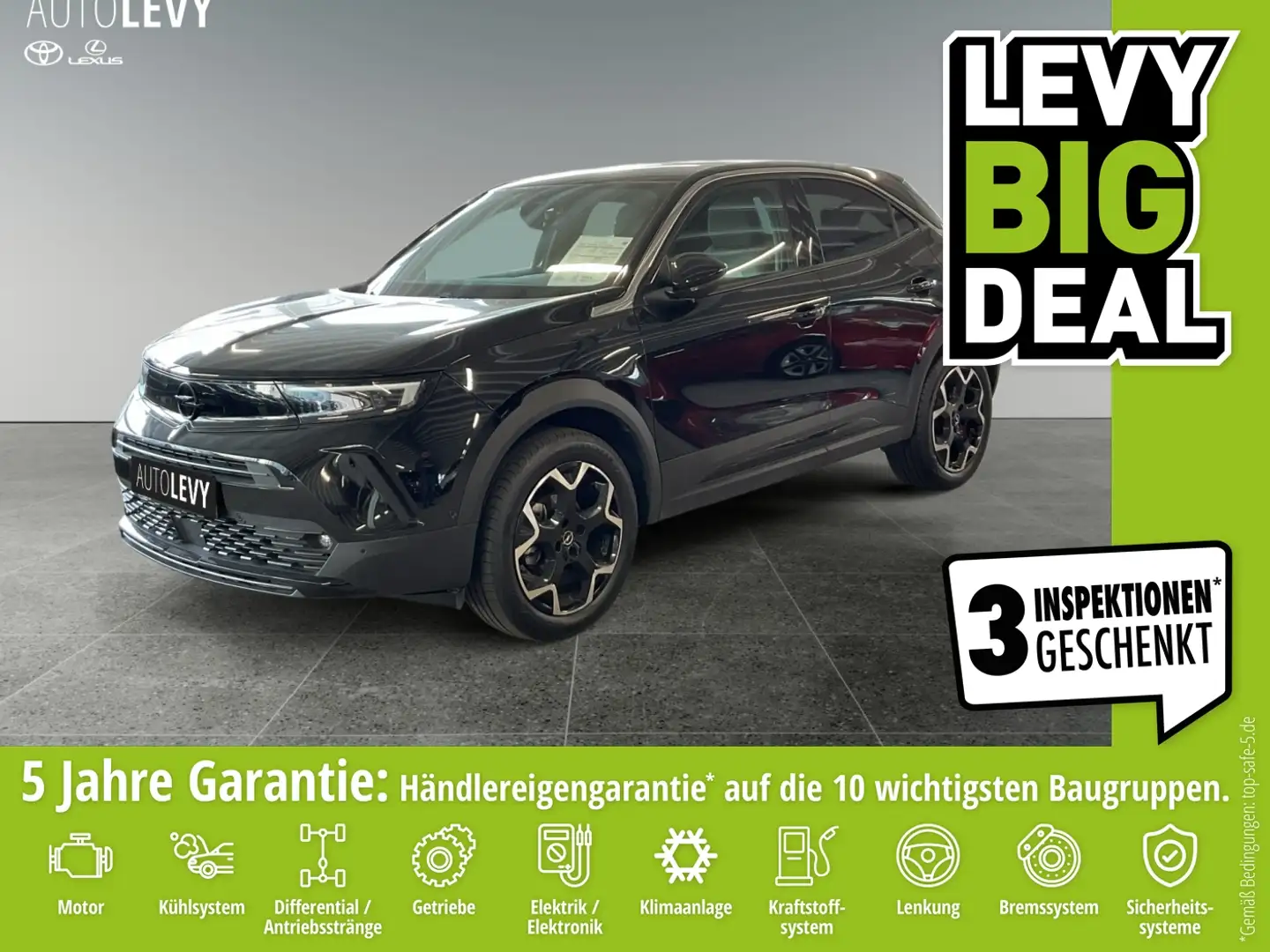 Opel Mokka 1.2 Turbo Ultimate +Teilleder+CarPlay+Alu+ Schwarz - 1
