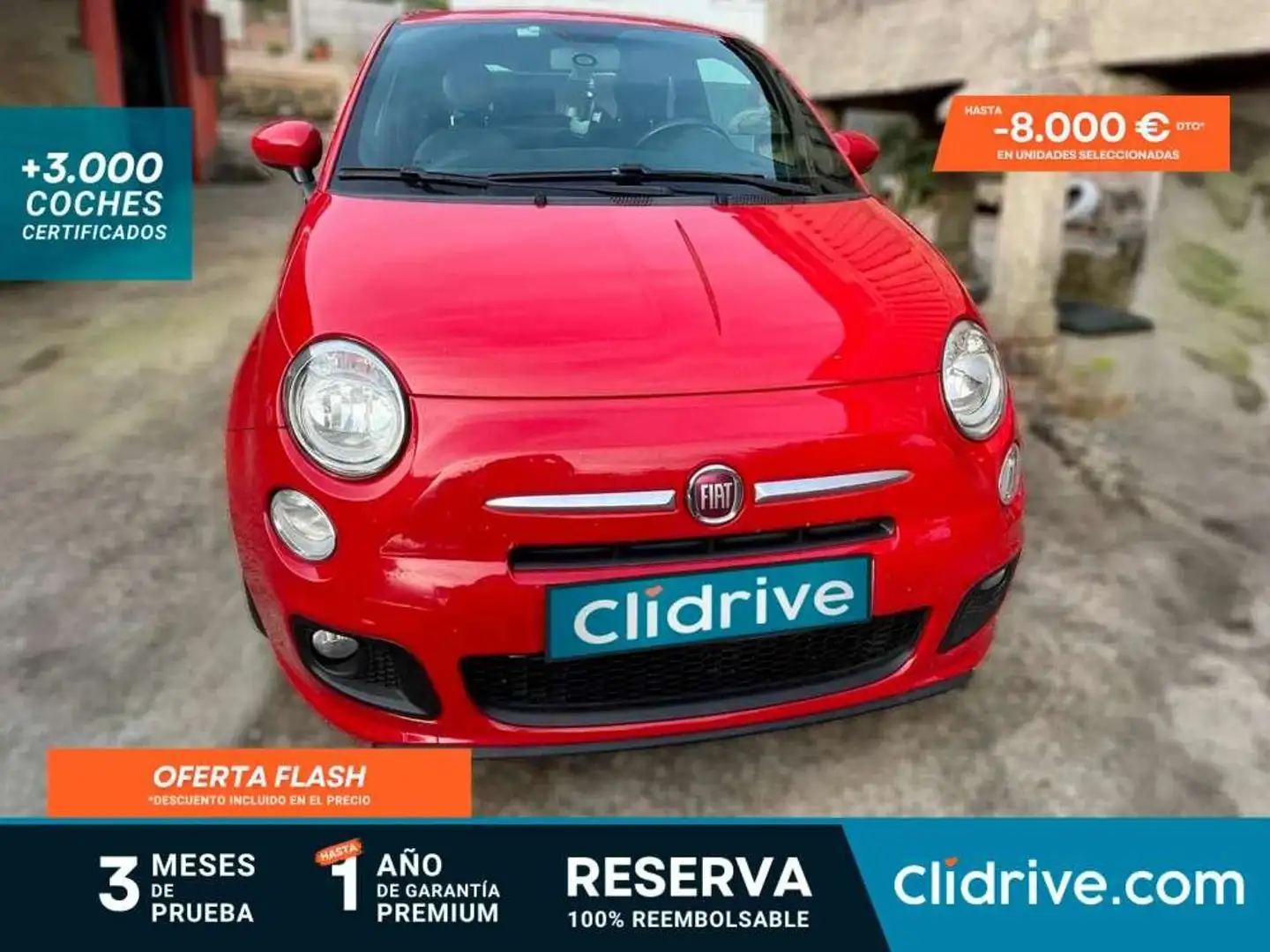 Fiat 500 1.2 Pop Rojo - 1