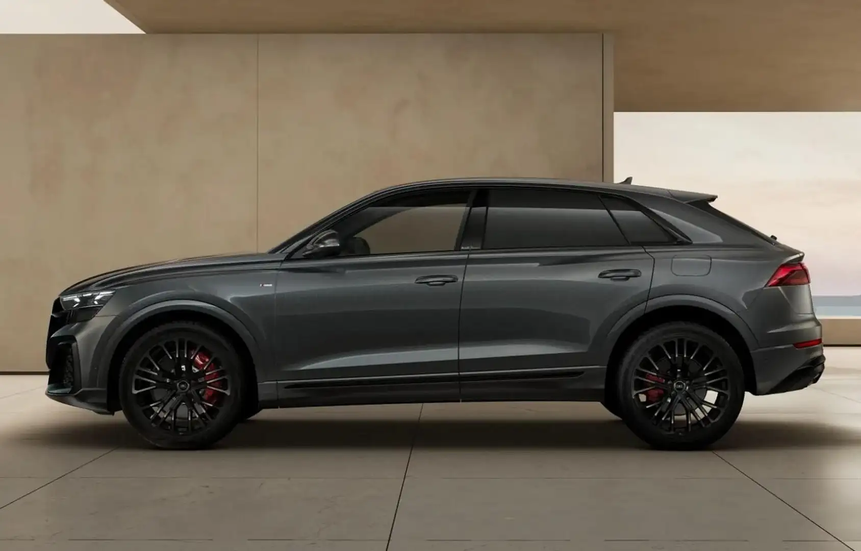 Audi Q8 S line TFSI e 394 2xS 22Z Laser Tour Pano Stadt... Grau - 2