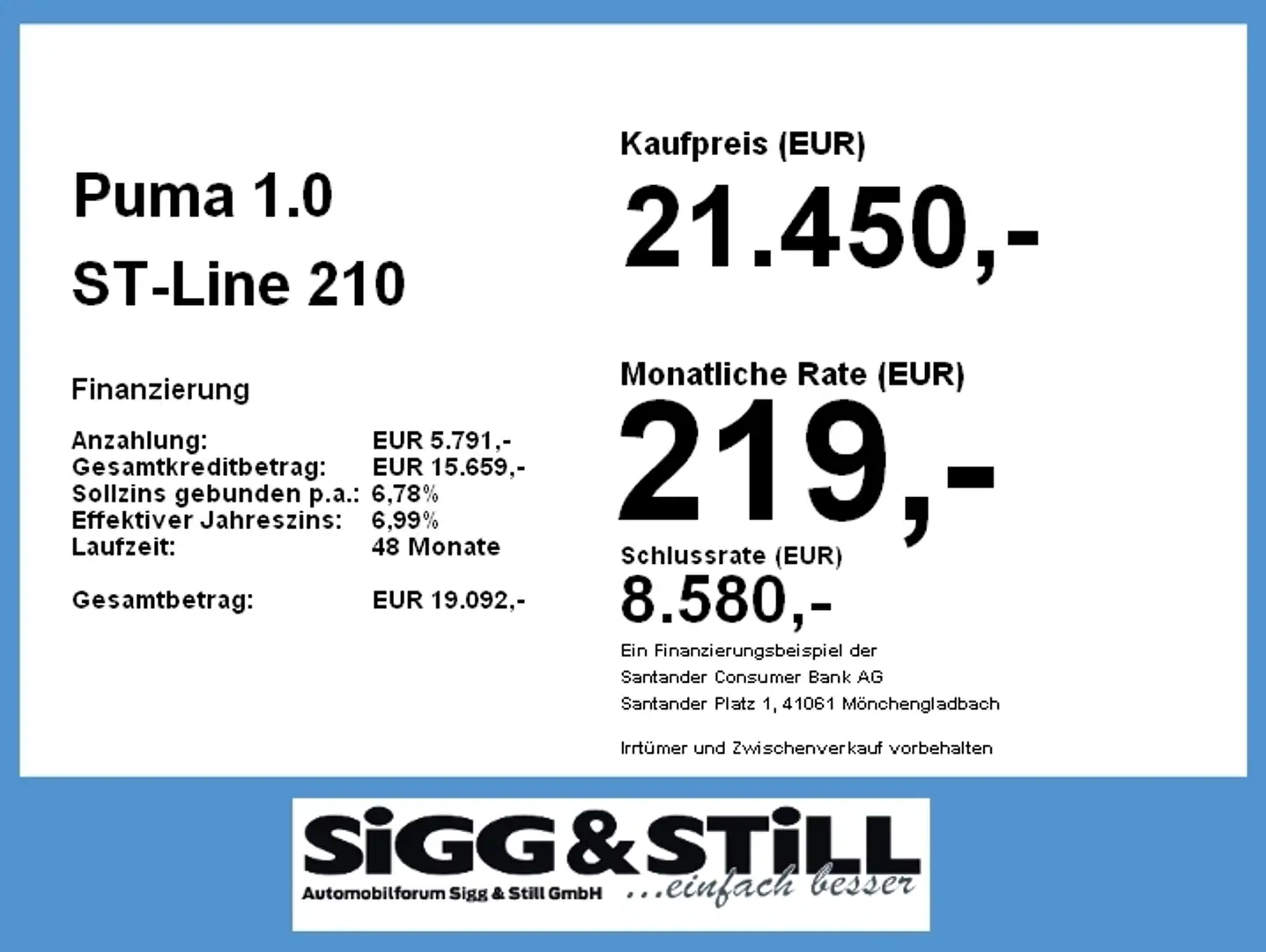 Ford Puma 1.0 ST-Line *LED*NAV*KLIMA*LM17*SHZ*PDC*CAM* Bianco - 2