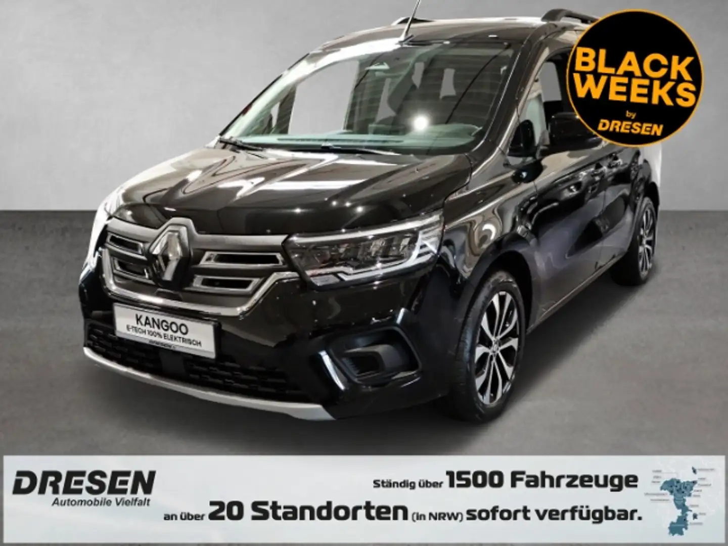 Renault Kangoo III E-TECH Electric Techno NAVI Totwinkelwarner Rü Schwarz - 1