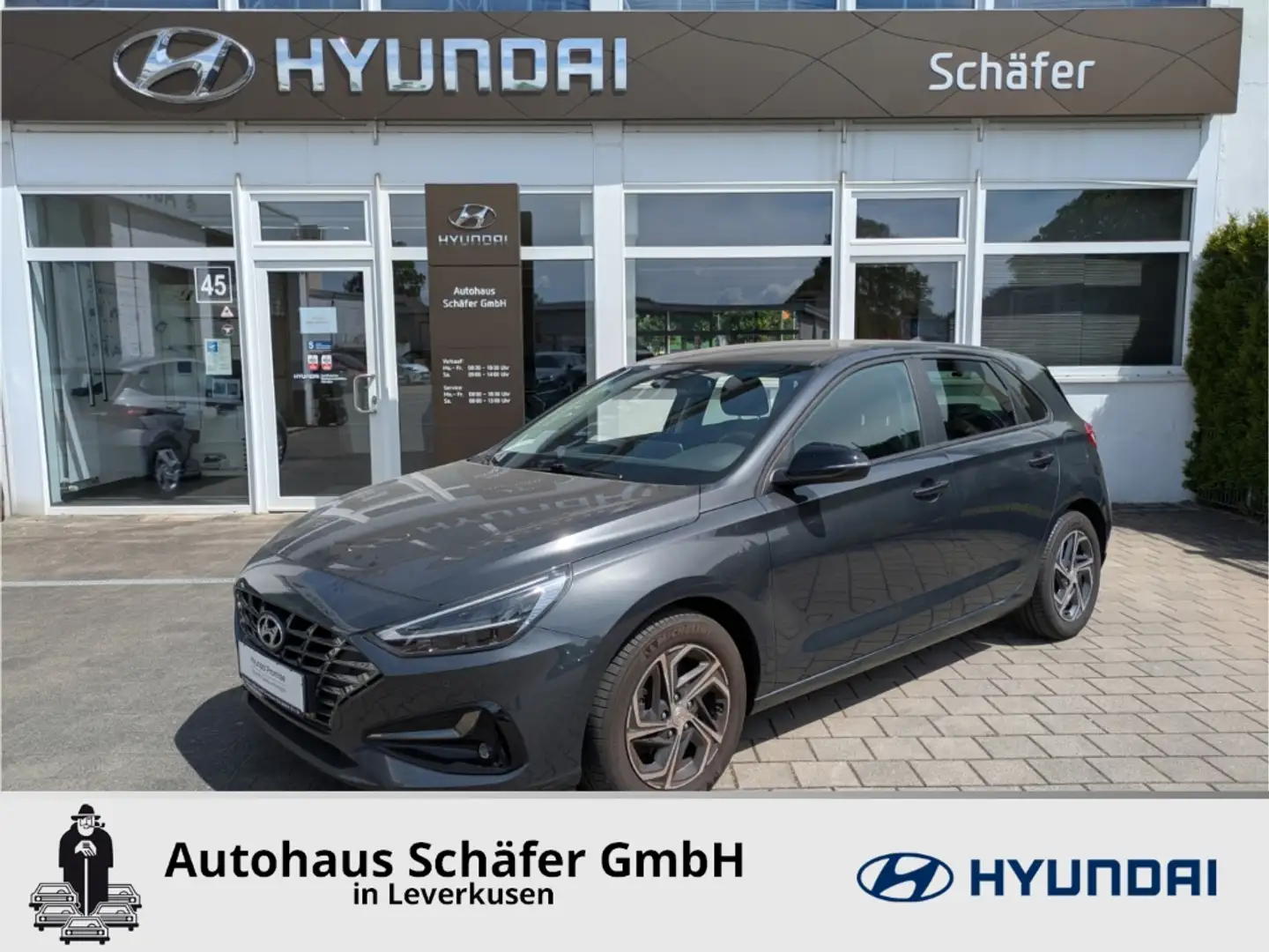 Hyundai i30 Intro Edition Navi SHZ Temp LenkradHZG Notbremsass Gris - 1