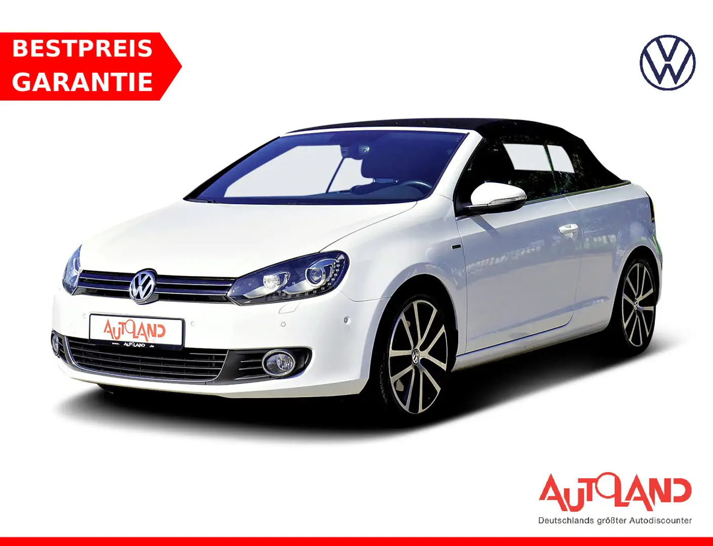 Volkswagen Golf VI Cabriolet 1.4 16V TSI Lounge Xenon Navi PD Blanc - 1