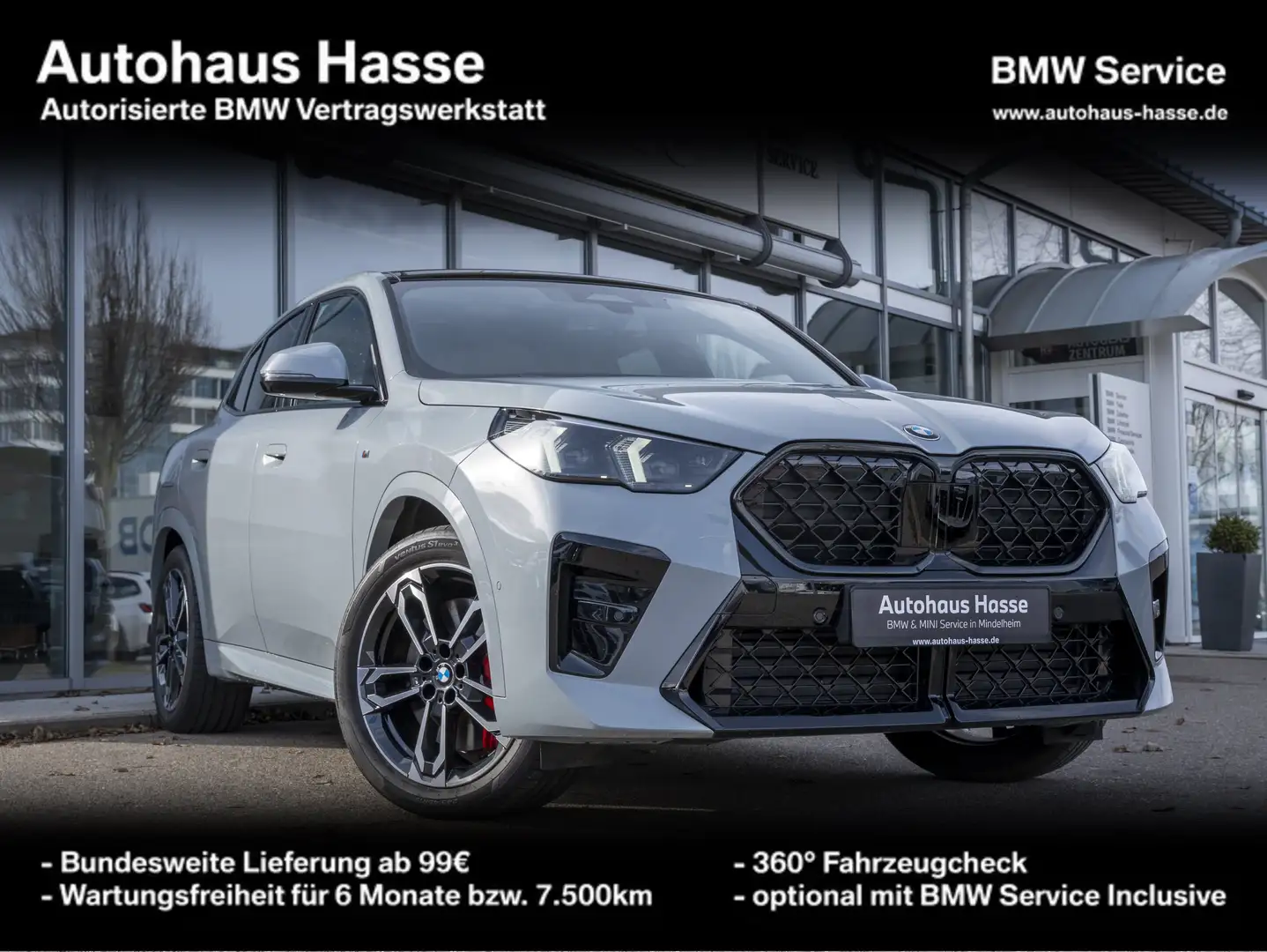 BMW X2 xDrive20d M-Sport Pro 19Z PANO AHK DrA+ LEDER Grau - 1