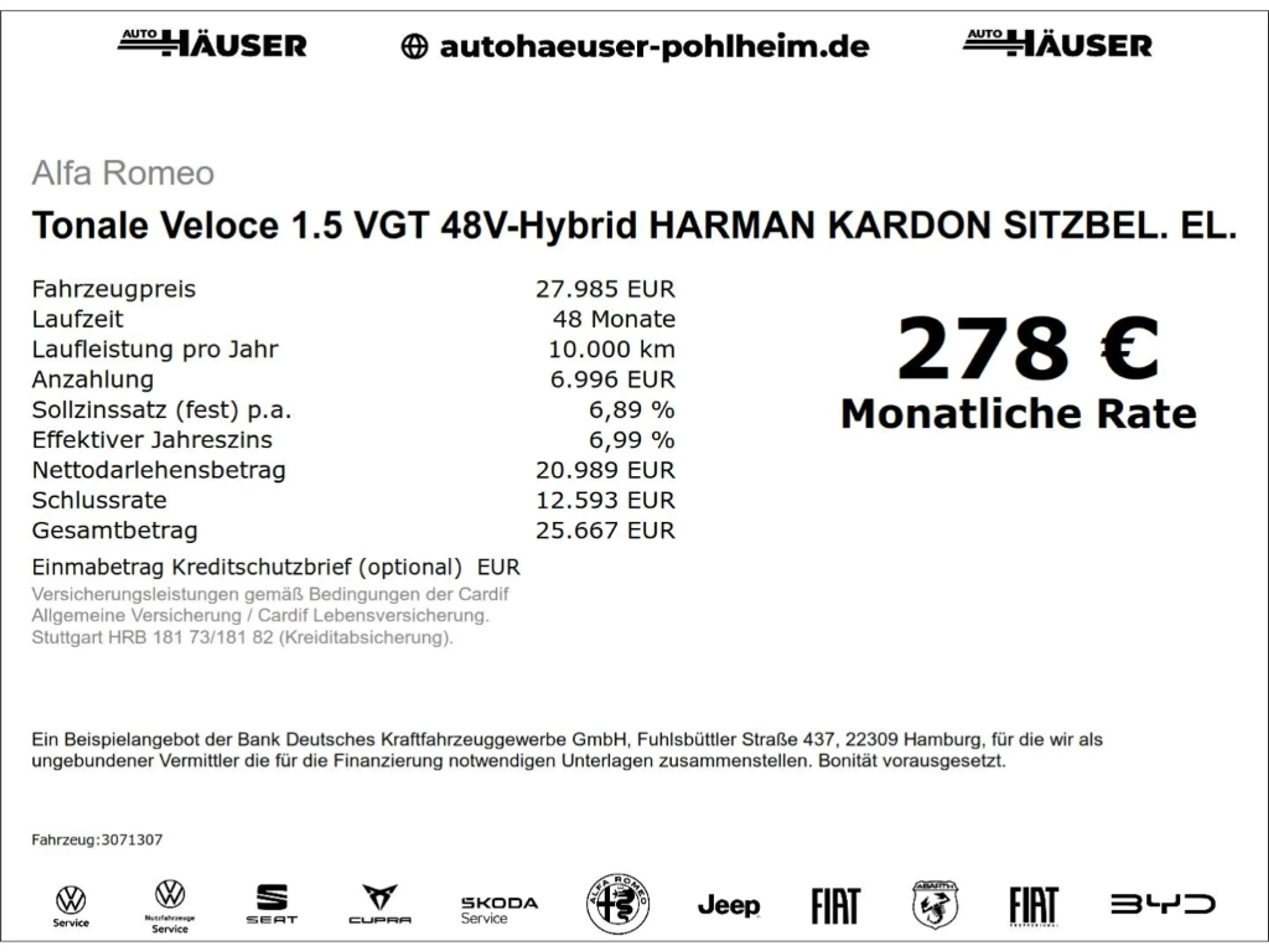 Alfa Romeo Tonale Veloce 1.5 VGT 48V-Hybrid HARMAN KARDON SITZBEL. E — photo 2