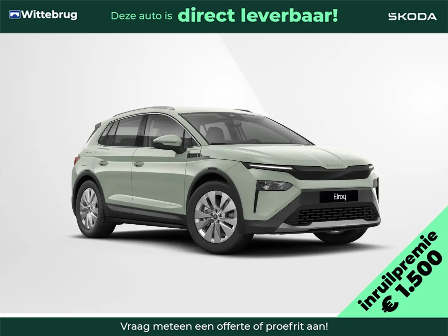 Skoda Elroq 85 Business Edition Tour Clever Pakket / Bagage sc Groen - 1
