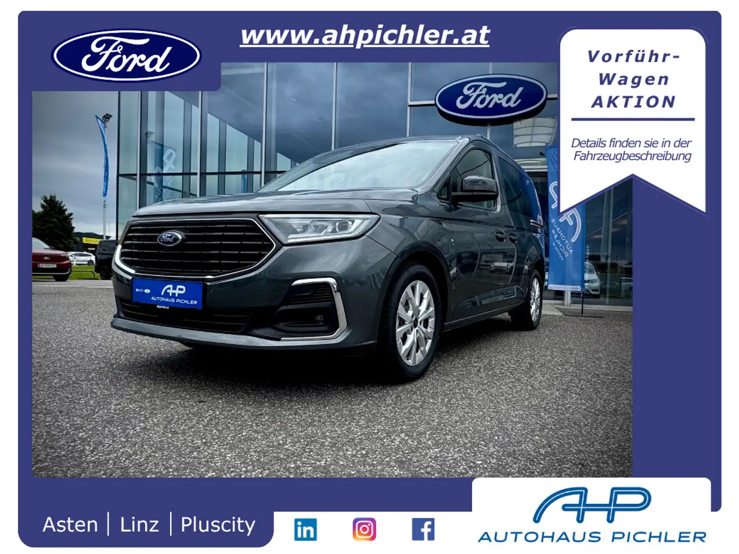 Ford Tourneo Connect 1,5 EcoBoost PHEV L1 Titanium 150PS WOW AKTION Grau - 1