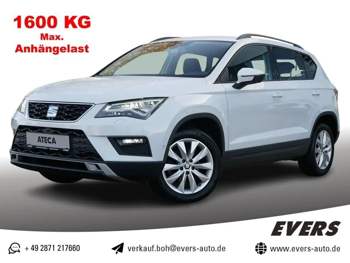 SEAT Ateca 1.5 TSI DSG AHK+NAVI+ACC+SHZ+LED+TOPVIEW Blanco - 1