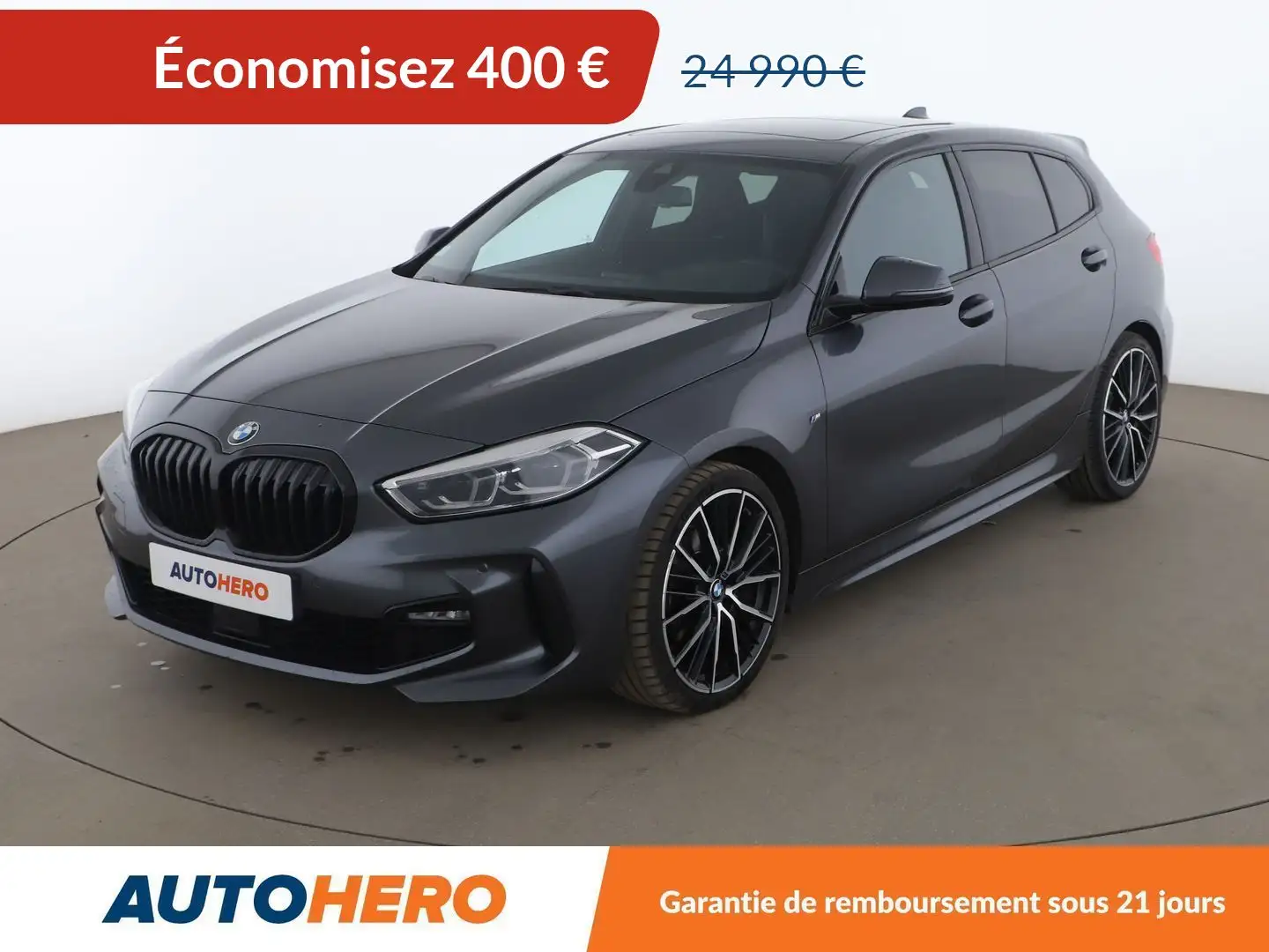 BMW 118 118d M Sport BVA Gris - 1