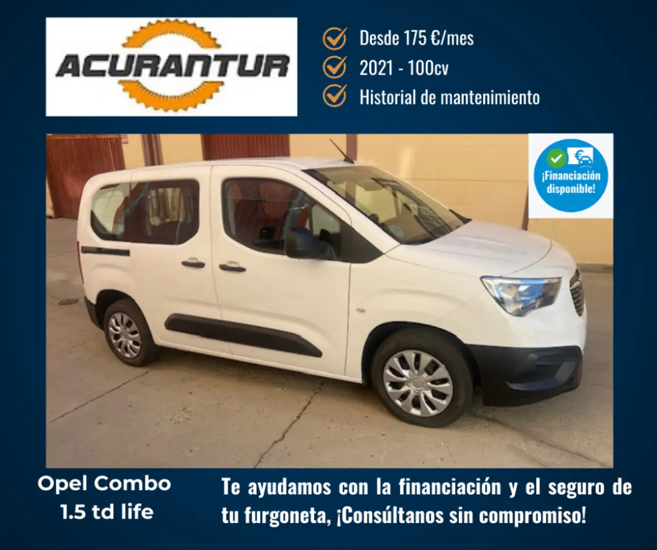 Opel Combo Life 1.5TD S/S Edition L 100 Blanco - 1