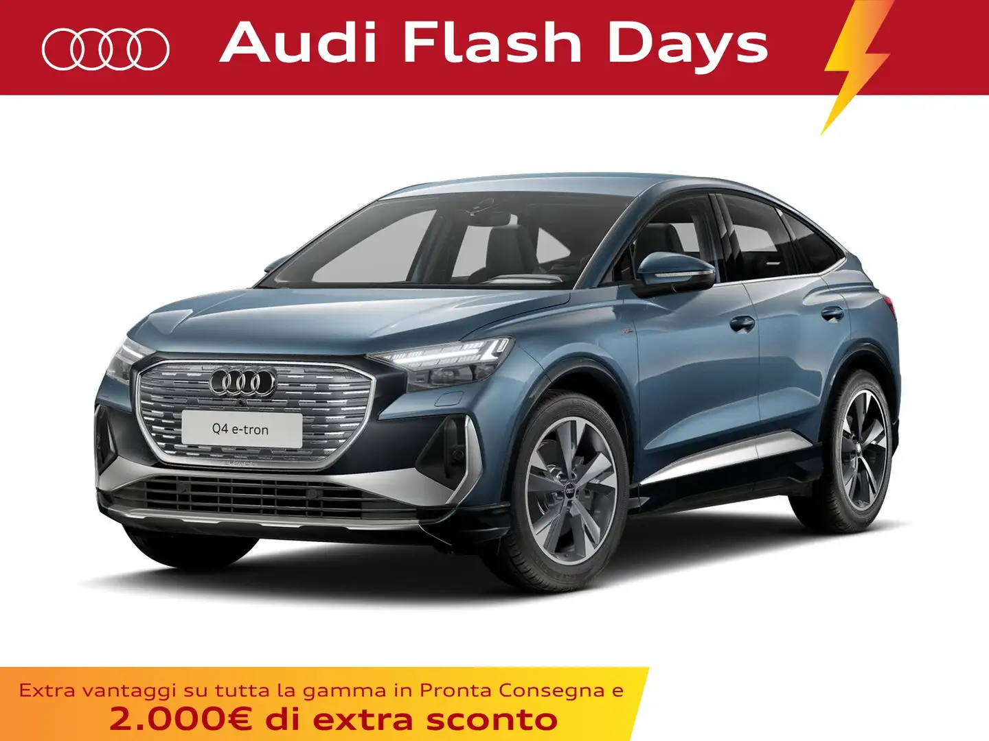 Audi Q4 e-tron sportback e-tron 45 s line edition quattro 286cv Blauw - 1