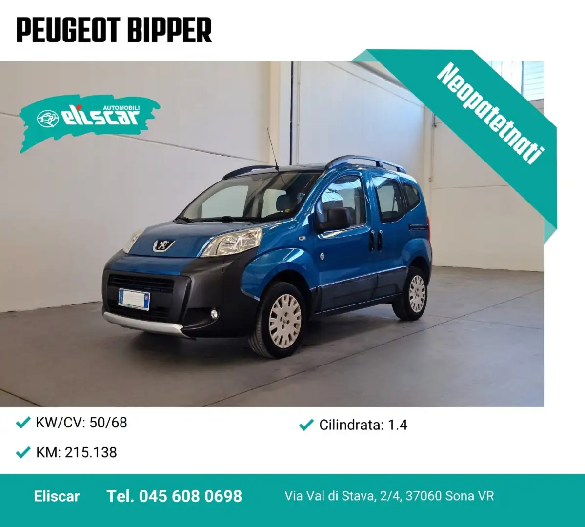 Peugeot Bipper Tepee 1.4 HDi 70CV Blu/Azzurro - 1