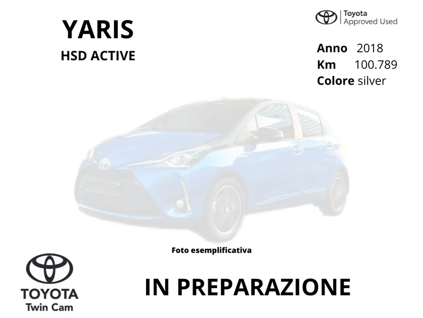 Toyota Yaris Yaris 5p 1.5h Active my18 Grijs - 1