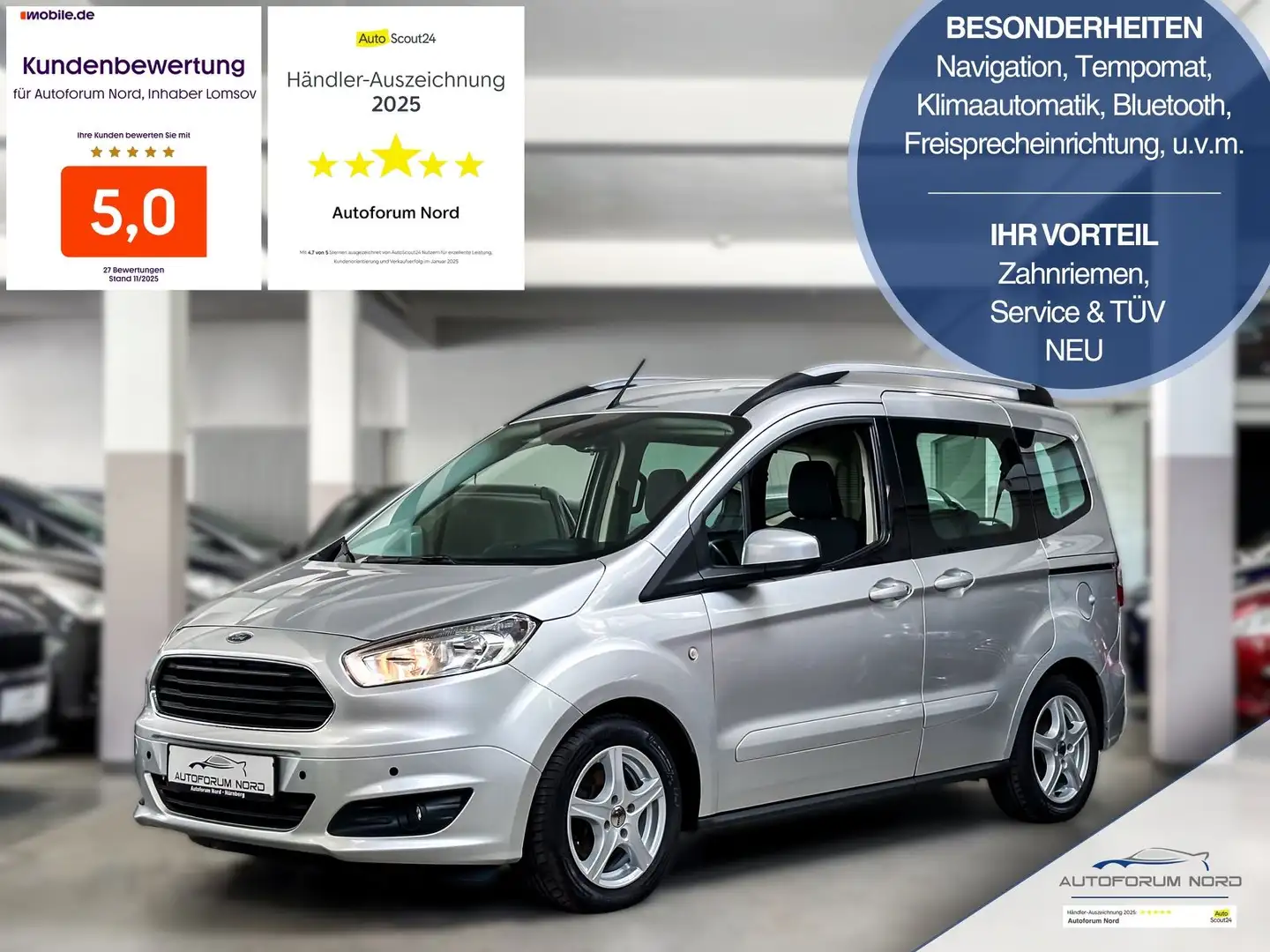 Ford Tourneo Courier Trend *NEU ZAHNRIEMEN+SERVICE* Silber - 1