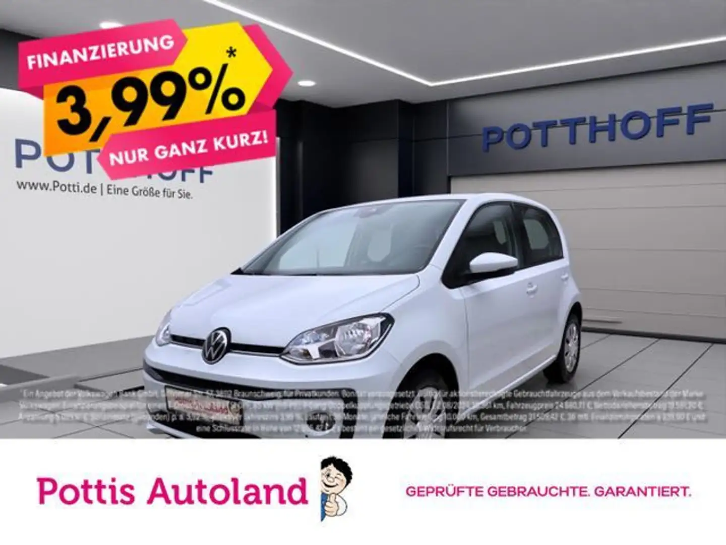 Volkswagen up! 1.0 MPI MOVE UP! KLIMA SITZHG DAB+ Weiß - 1