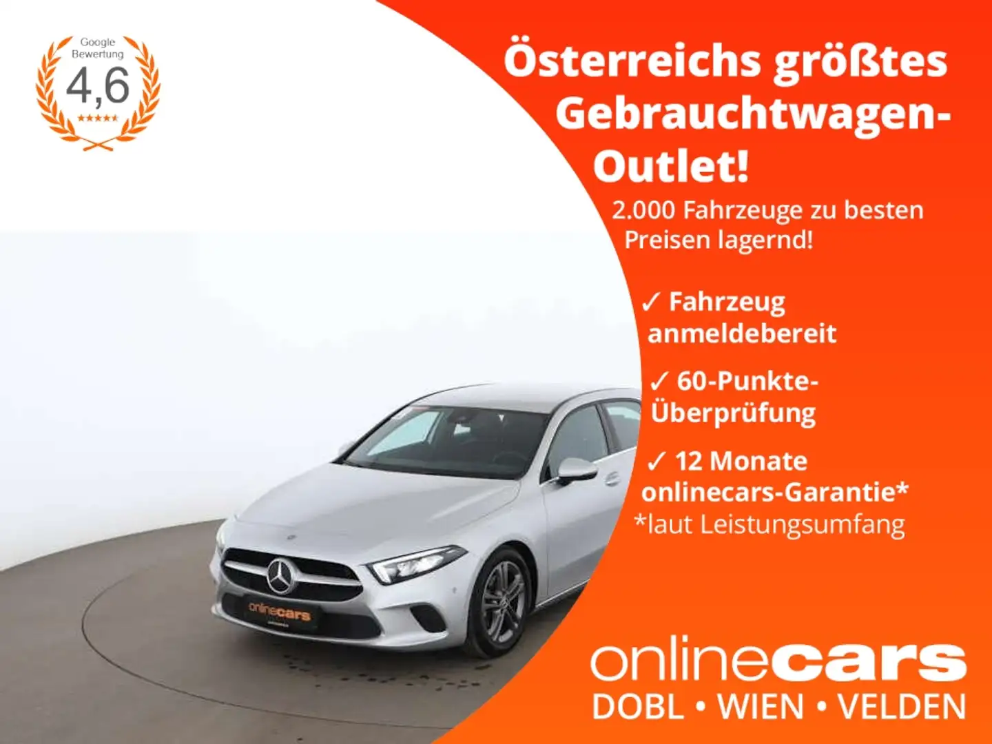 Mercedes-Benz A 180 d Aut LED NAVI LEDER DIGI-TACHO R-KAMERA Silber - 1