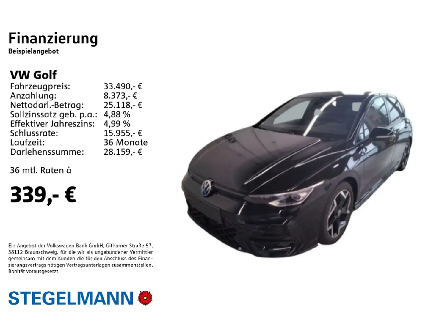 Volkswagen Golf VIII 2.0 TDI DSG Facelift R-Line *Kamera*Ap Schwarz - 2