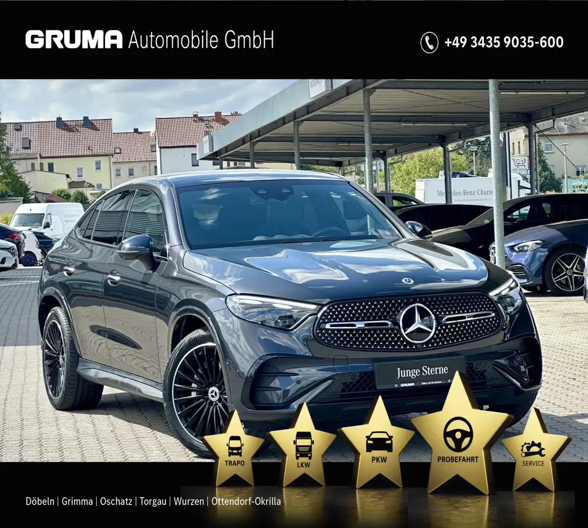 Mercedes-Benz GLC 300 GLC 300 de 4M Coupé AMG+Night+Technik+HeadUp+Bur Gris - 1