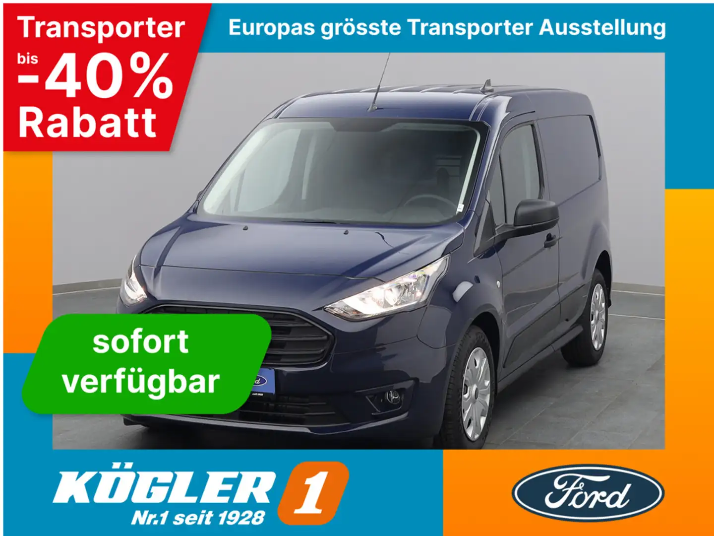 Ford Transit Connect Kasten 220 L1 Trend 100PS Bleu - 1