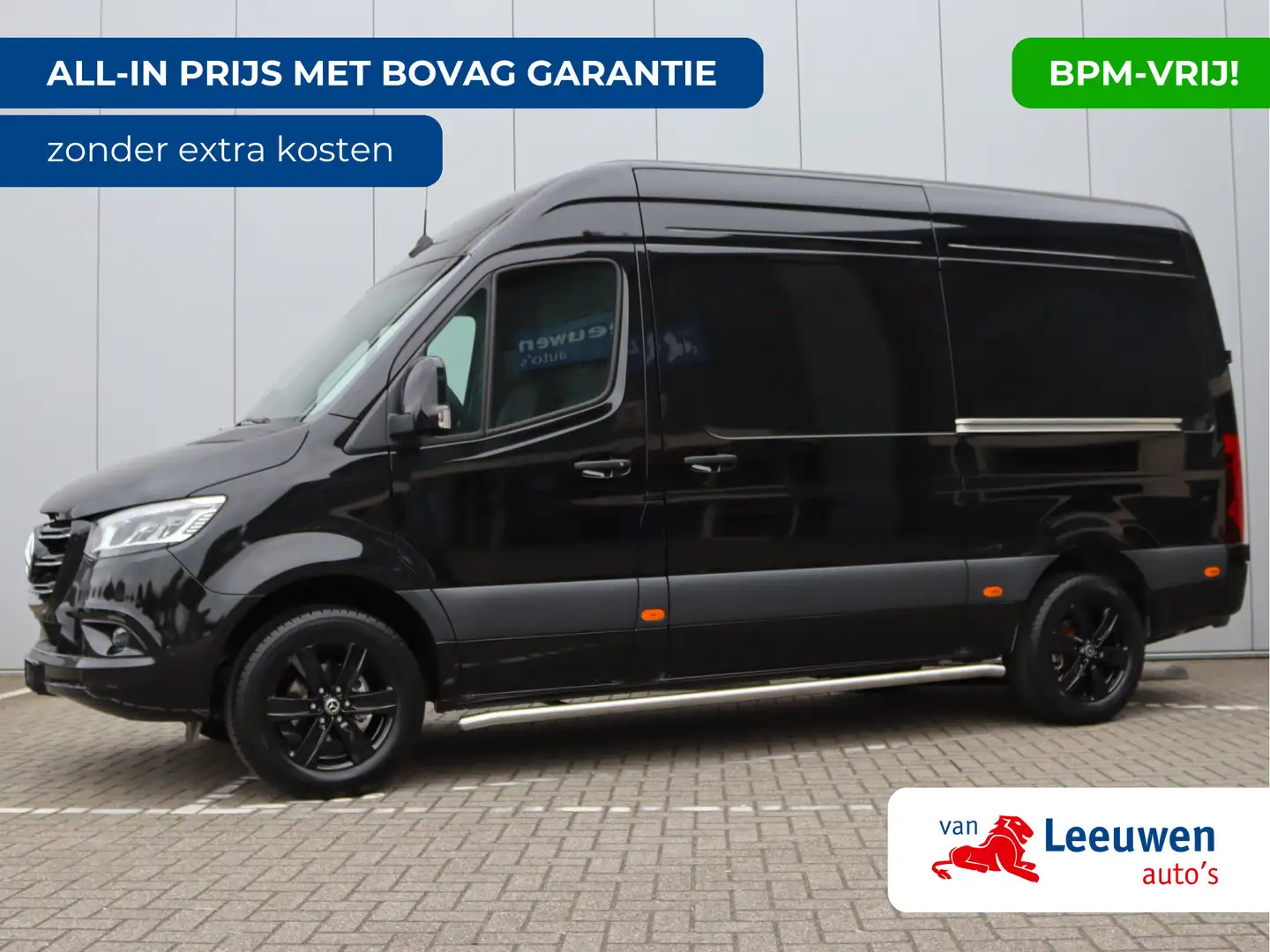 Mercedes-Benz Sprinter 315 L2H2 RWD | 2 schuifdeuren | LED | Trekhaak | S Zwart - 1