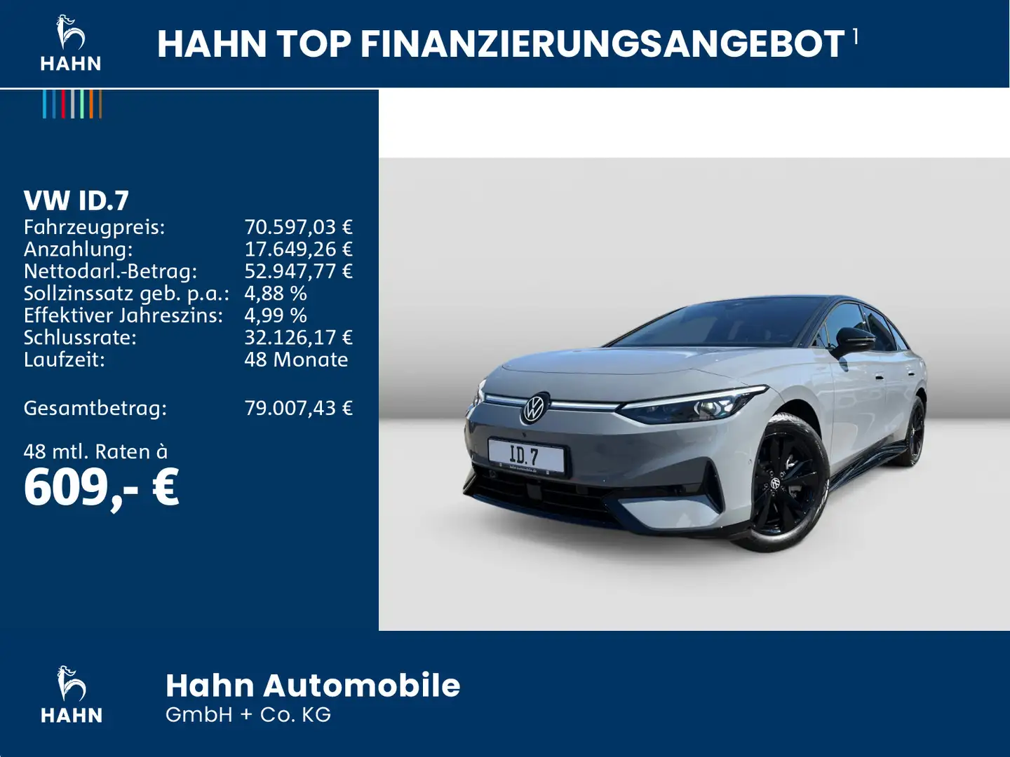 Volkswagen ID.7 Pro S 286PS 86kWh AHK PANO DCC 360°KAM ACC Gris - 2