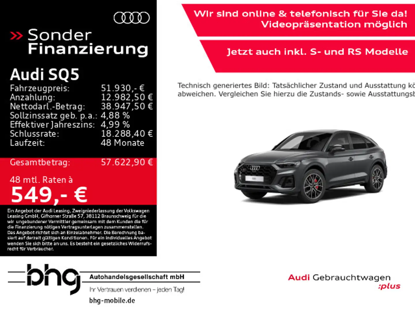Audi SQ5 TDI Sportback quattro tiptronic Grau - 1