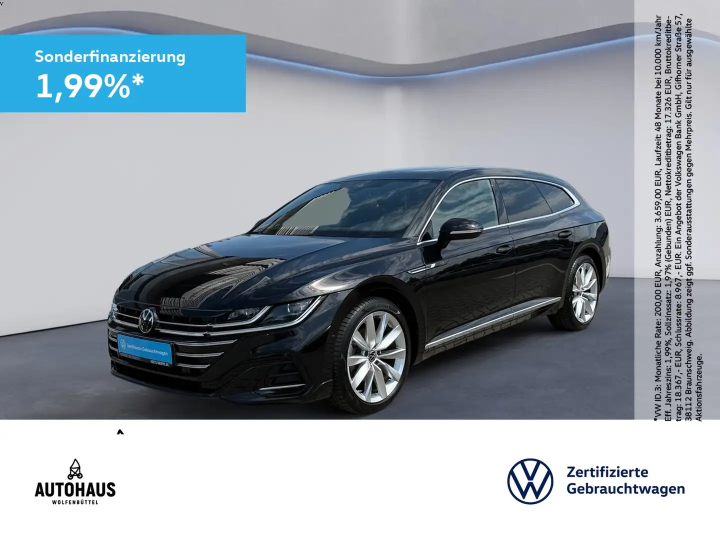 Volkswagen Arteon Shooting Brake R-Line 2.0 TDI DSG 4M AHK Negro - 1