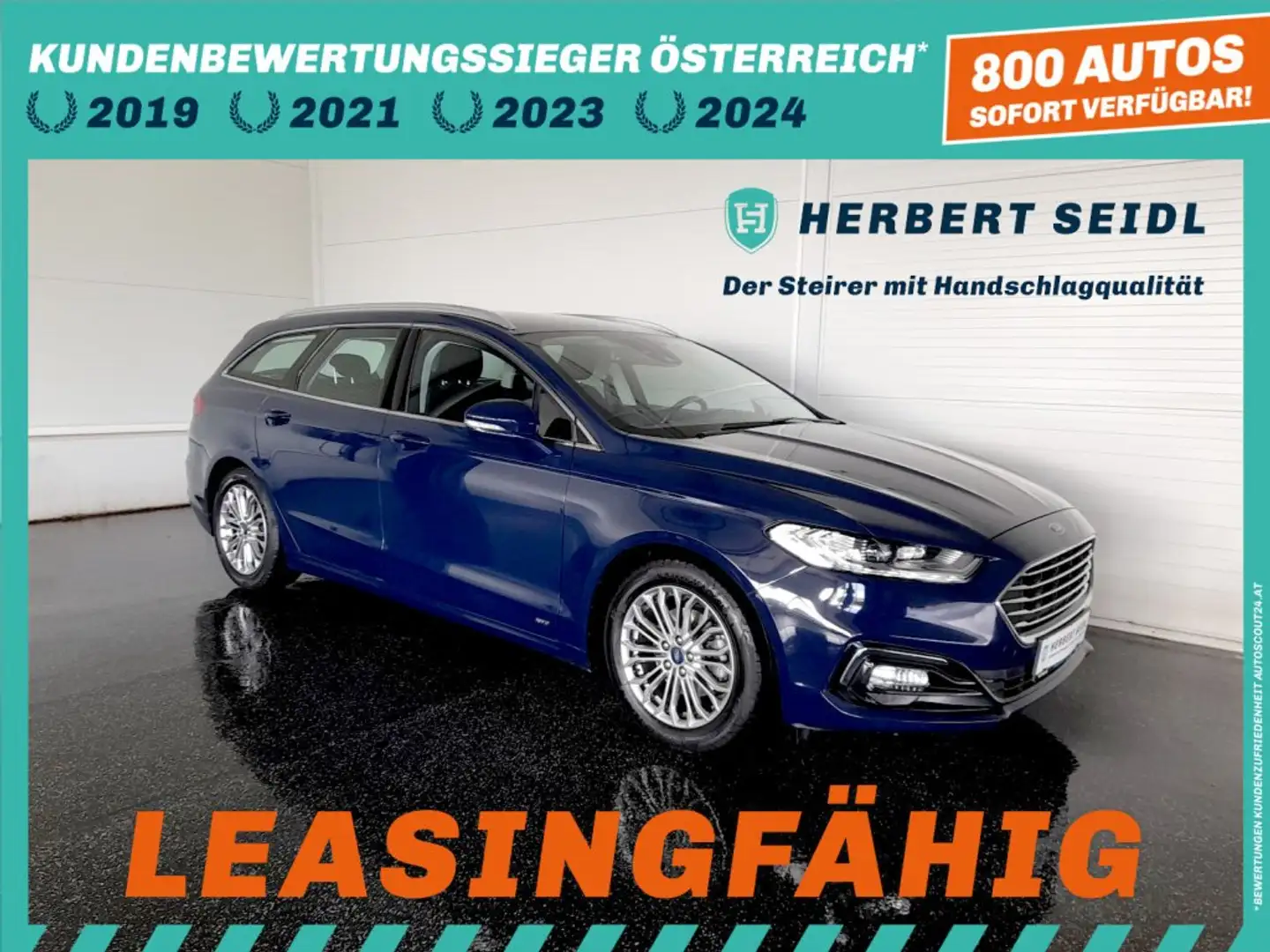 Ford Mondeo Turnier TITANIUM 2,0 EcoBlue 4x4 Aut *LED / NAVI / TEMPOMAT / 2-ZONEN-KLIMA / SITZHZG / SPURHALTEASSIST* Blau - 1