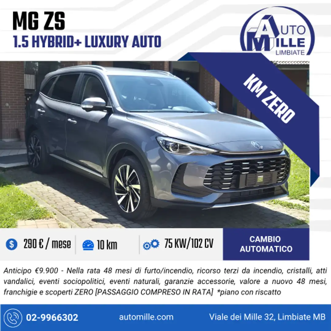 MG ZS 1.5 hybrid+ Luxury auto Noir - 1