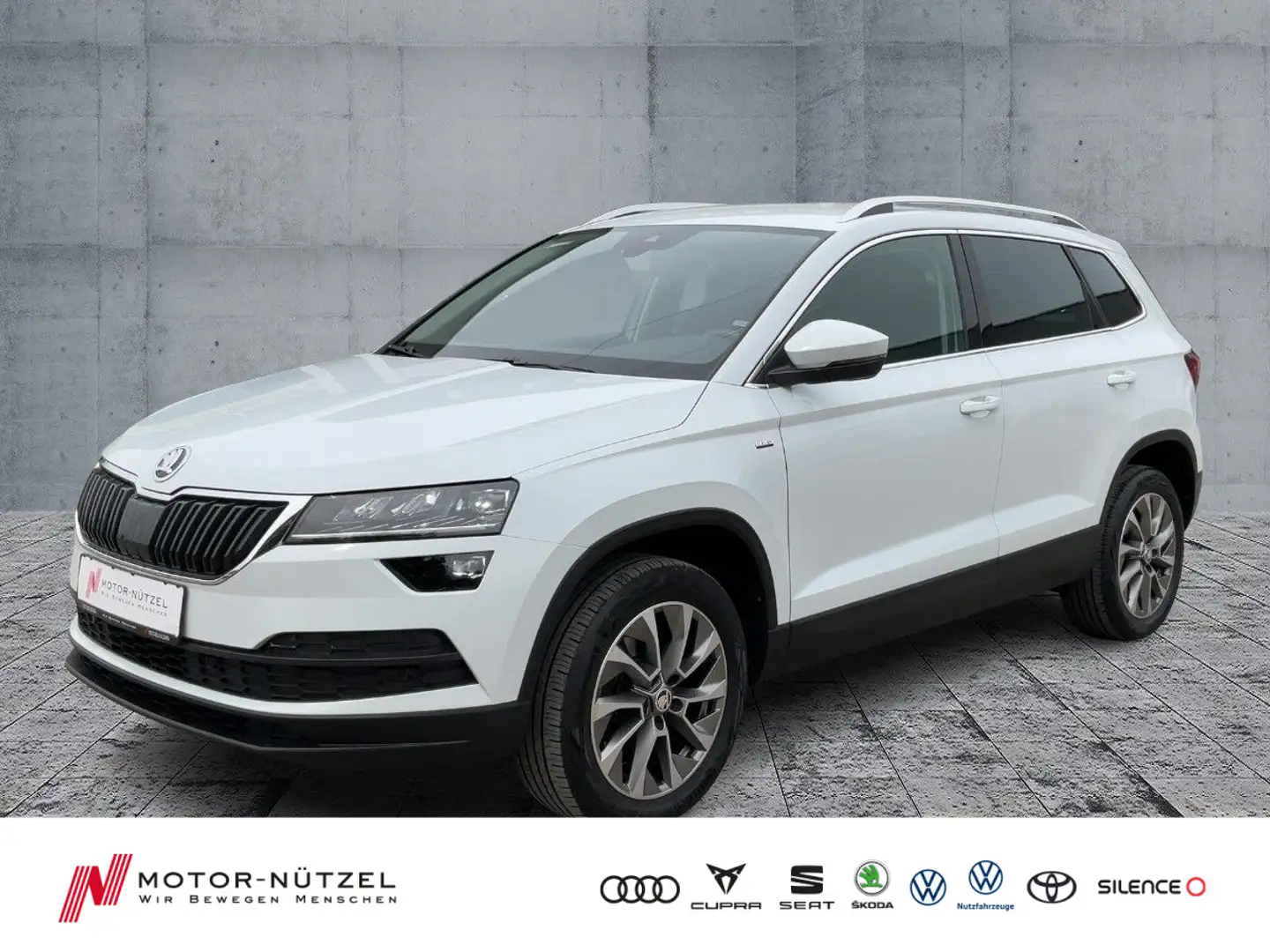 Skoda Karoq 2.0 TDI CLEVER 5JG+LED+NAVI+AHK+DAB+CANTON Weiß - 1