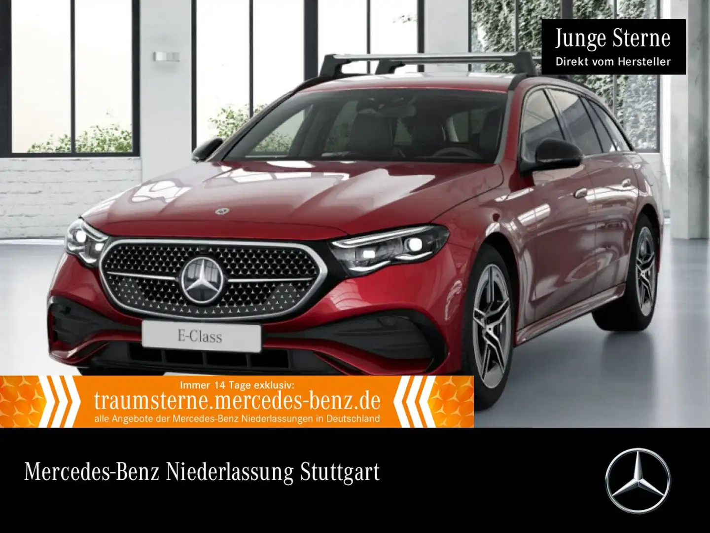 Mercedes-Benz E 300 de T 4M Hybrid AMG Fahrass 360° Burmester 9G Rot - 1