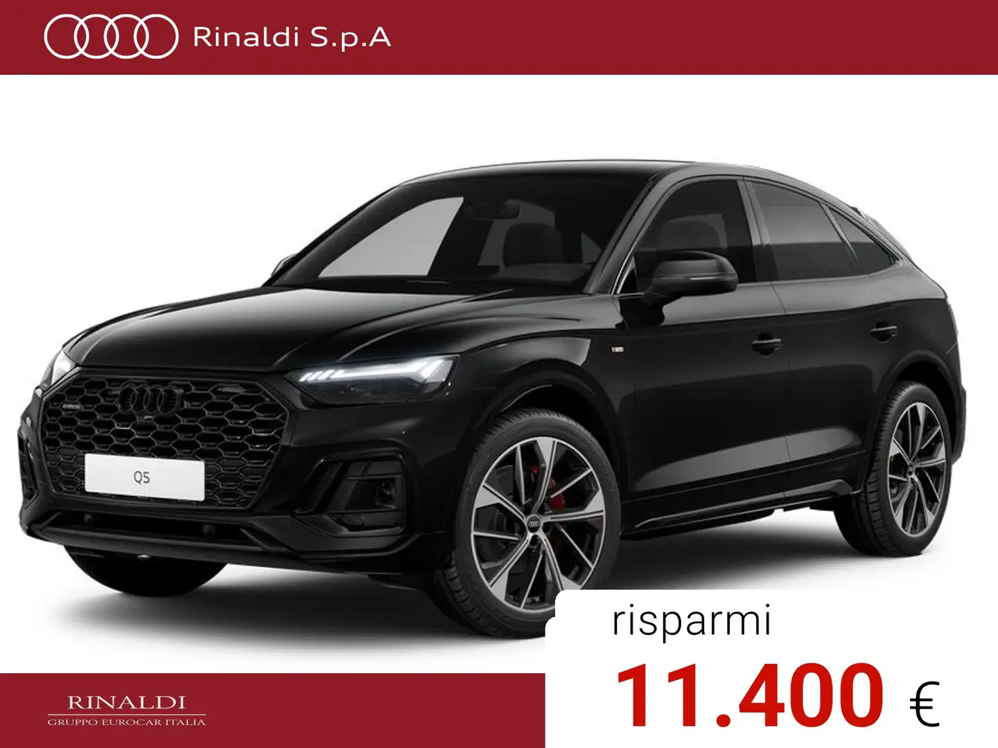 Audi Q5 sportback 40 2.0 tdi mhev 12v s line plus quattro Nero - 1