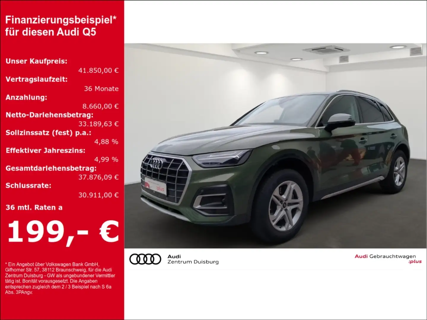 Audi Q5 40 TDI quattro advance  Standheizung / Navigation Groen - 1