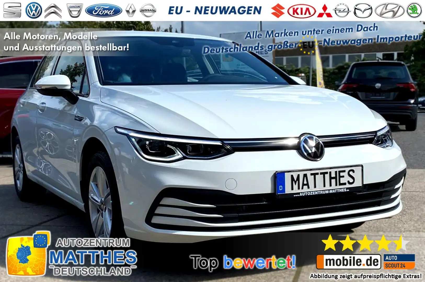 Volkswagen Golf 8 Life + Handy-NAVI*+ WinterPak+ 3Z Klimaauto+ LED - 1