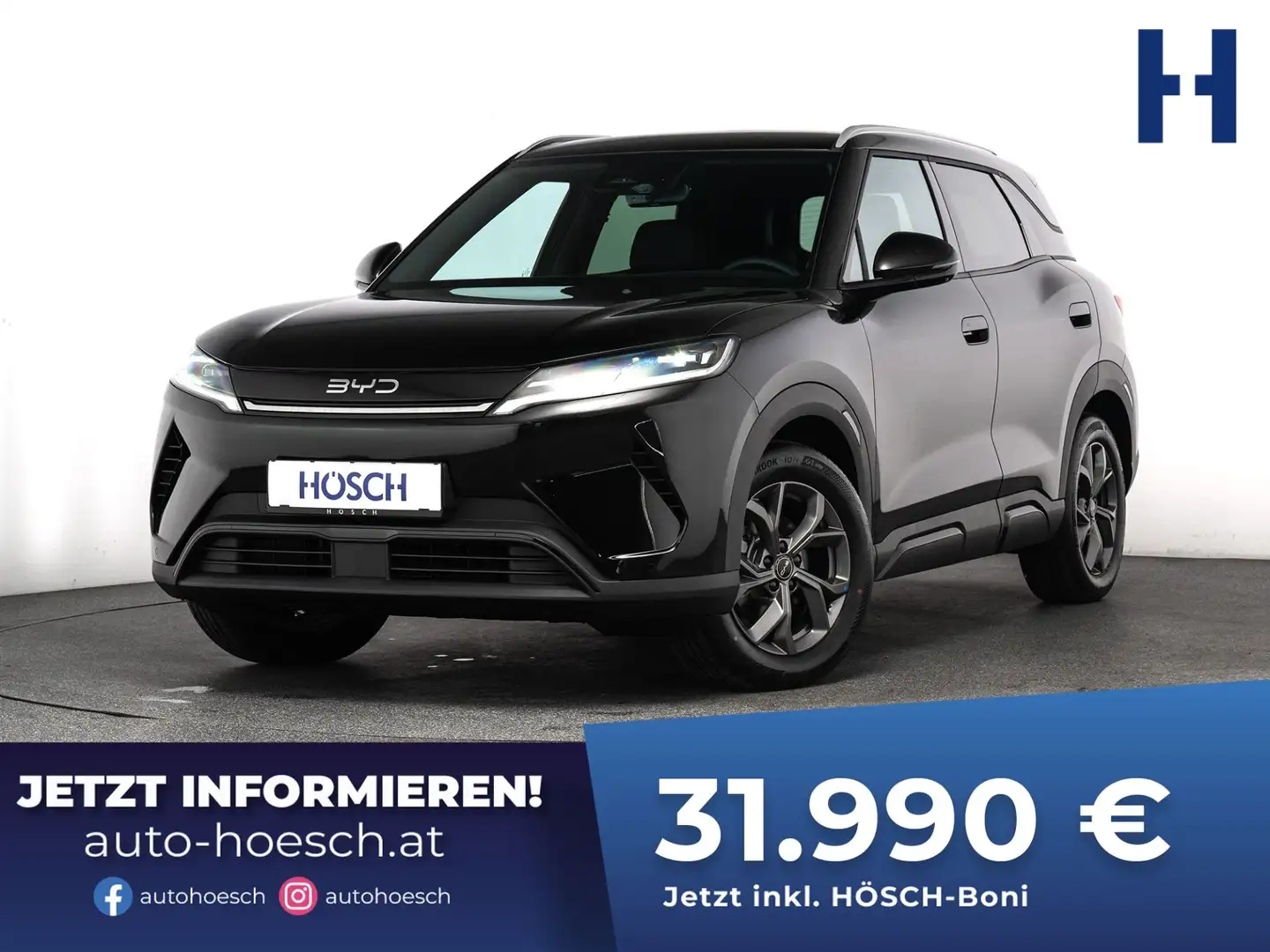 BYD Atto 2 EV COMFORT 64.8 kWh LEDER 360° WÄRME NEUWAGEN Schwarz - 1