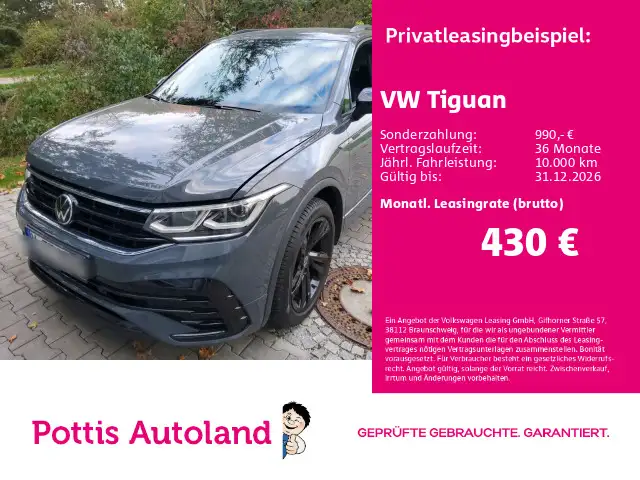 Volkswagen Tiguan 2.0 TDI DSG 4M R LINE STDHZG AHK NAVI