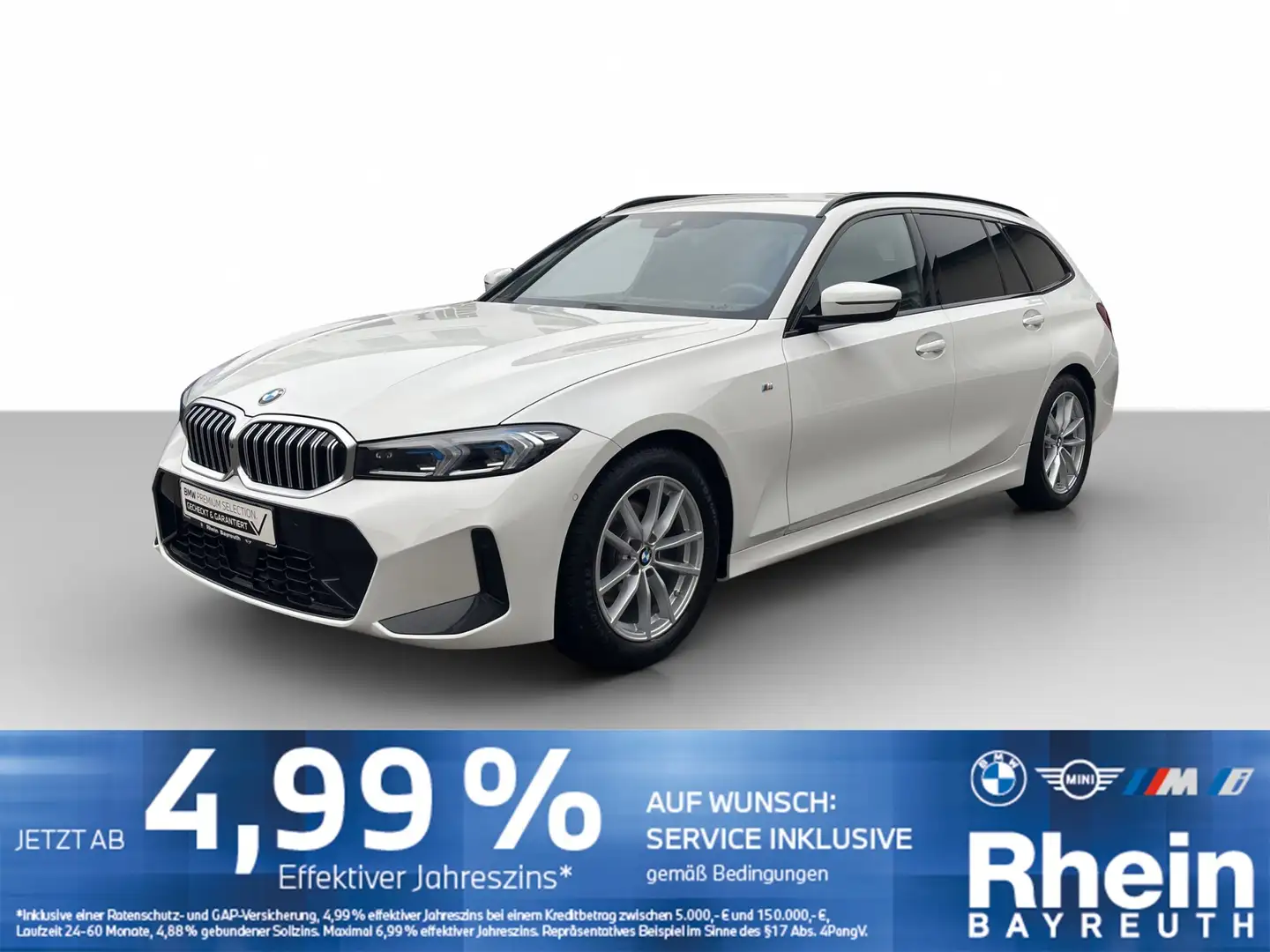 BMW 320 i Touring M Sport Navi AdapLED ACC Hifi Park+ Navi Weiß - 1