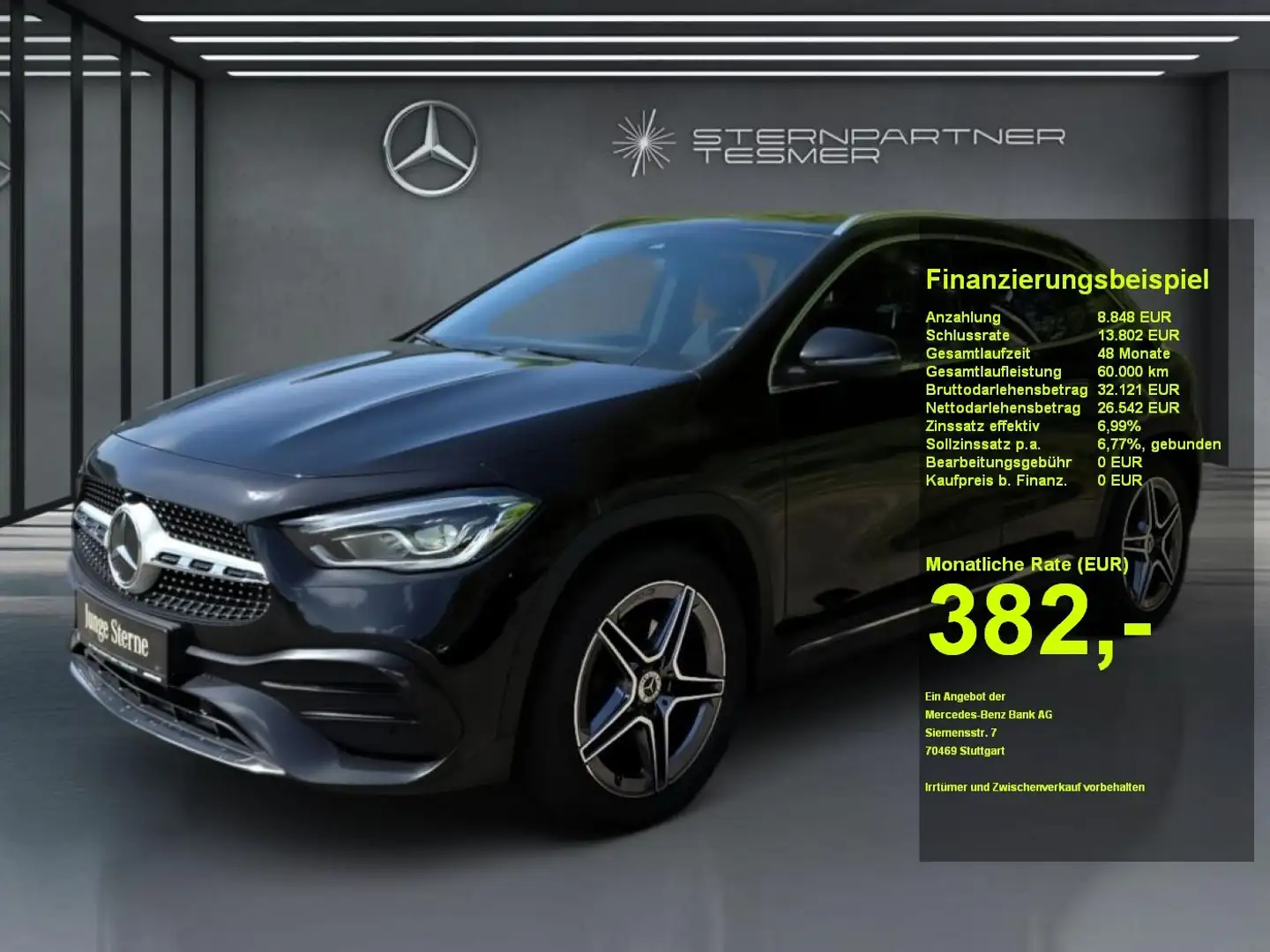 Mercedes-Benz GLA 200 d +AMG+AHK+AMBIENTE+LED+MBUX Schwarz - 1