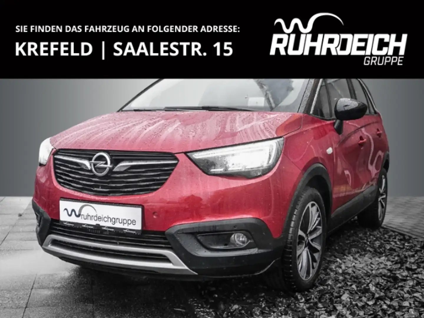 Opel Crossland X Ultimate AHK KLIMAAT+NAVI+LED+ SHZ+RFK+APPLE CARPL Rood - 1